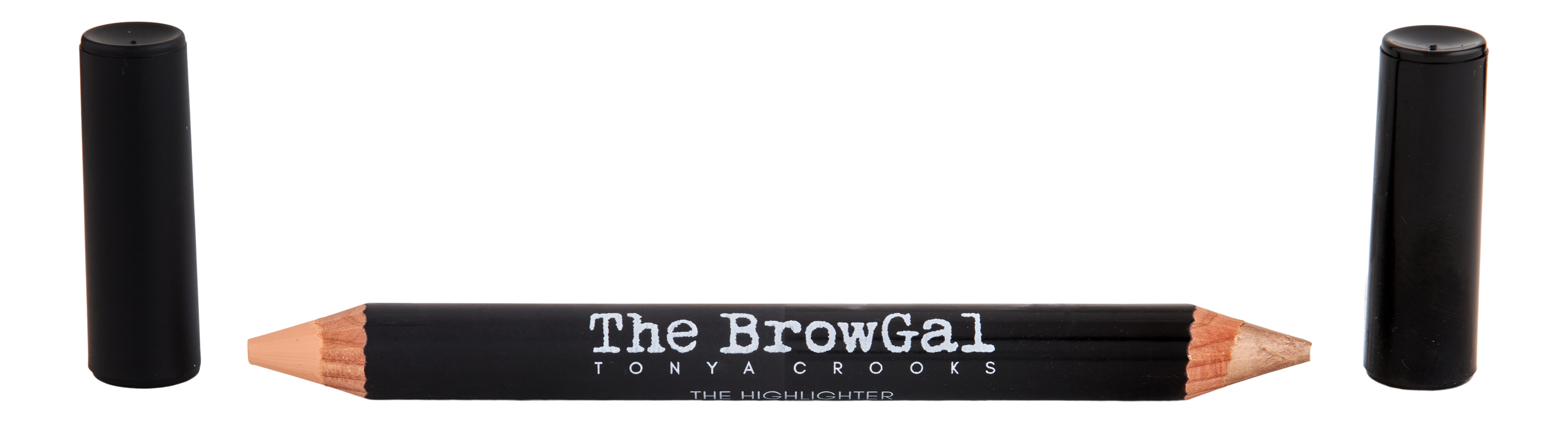 The BrowGal Double Ended Highlighter Pencil 02 Nude/Gold. Brows